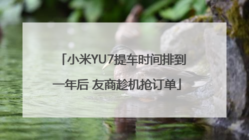 小米YU7提车时间排到一年后 友商趁机抢订单