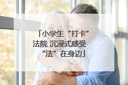 小学生“打卡”法院 沉浸式感受“法”在身边