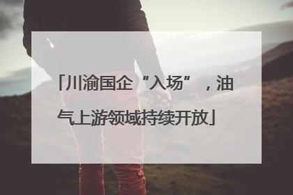 川渝国企“入场”，油气上游领域持续开放
