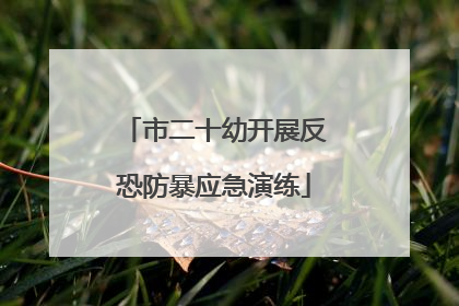 市二十幼开展反恐防暴应急演练