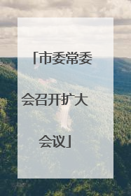 市委常委会召开扩大会议