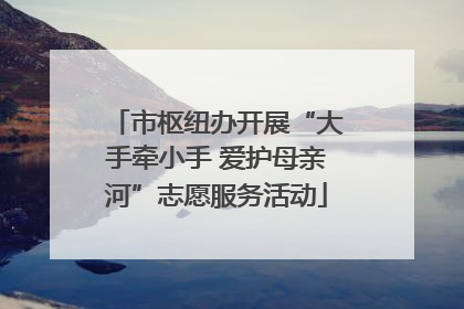 市枢纽办开展“大手牵小手 爱护母亲河”志愿服务活动
