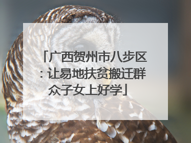 广西贺州市八步区：让易地扶贫搬迁群众子女上好学