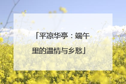 平凉华亭：端午里的温情与乡愁