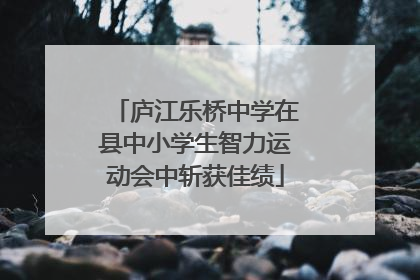 庐江乐桥中学在县中小学生智力运动会中斩获佳绩