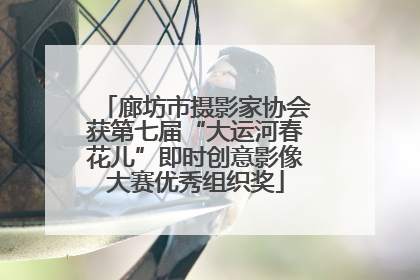 廊坊市摄影家协会获第七届“大运河春花儿”即时创意影像大赛优秀组织奖