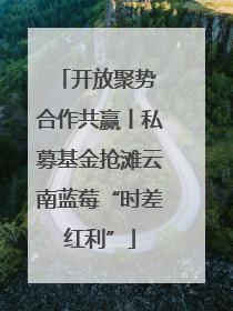 开放聚势 合作共赢丨私募基金抢滩云南蓝莓“时差红利”