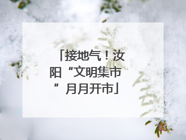 接地气！汝阳“文明集市”月月开市