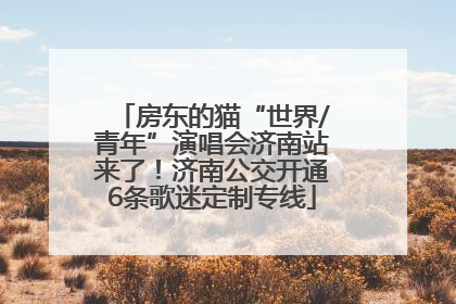 房东的猫“世界/青年”演唱会济南站来了！济南公交开通6条歌迷定制专线