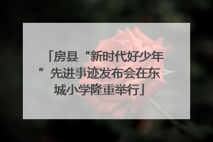 房县“新时代好少年”先进事迹发布会在东城小学隆重举行