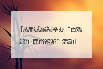 成都武侯祠举办“百戏端午·民俗巡游”活动