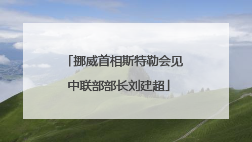挪威首相斯特勒会见中联部部长刘建超