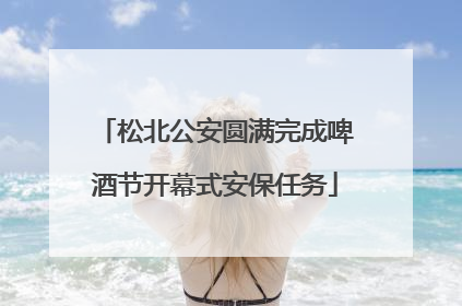 松北公安圆满完成啤酒节开幕式安保任务