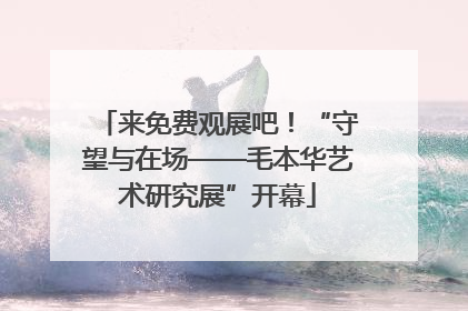 来免费观展吧！“守望与在场——毛本华艺术研究展”开幕