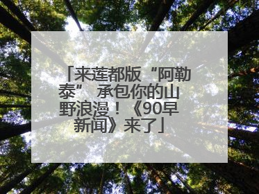 来莲都版“阿勒泰” 承包你的山野浪漫！《90早新闻》来了