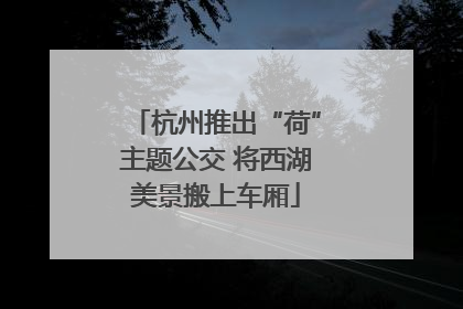 杭州推出“荷”主题公交 将西湖美景搬上车厢