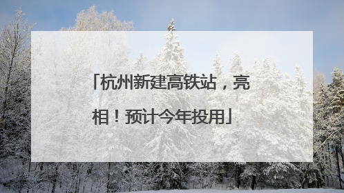 杭州新建高铁站，亮相！预计今年投用