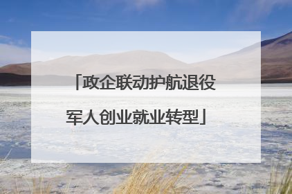 政企联动护航退役军人创业就业转型