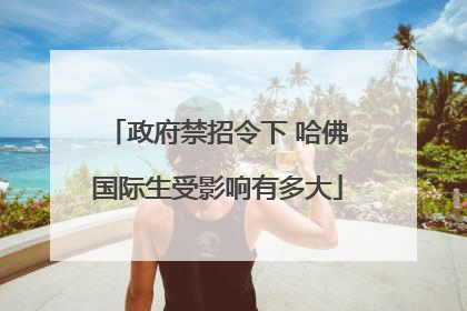 政府禁招令下 哈佛国际生受影响有多大
