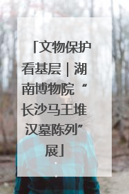 文物保护看基层｜湖南博物院“长沙马王堆汉墓陈列”展