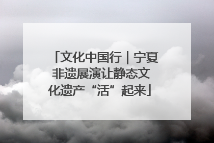 文化中国行｜宁夏 非遗展演让静态文化遗产“活”起来