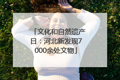 文化和自然遗产日：河北新发现7000余处文物