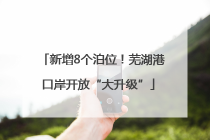 新增8个泊位！芜湖港口岸开放“大升级”