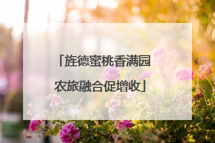 旌德蜜桃香满园 农旅融合促增收