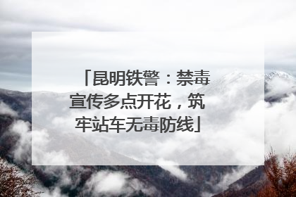 昆明铁警：禁毒宣传多点开花，筑牢站车无毒防线