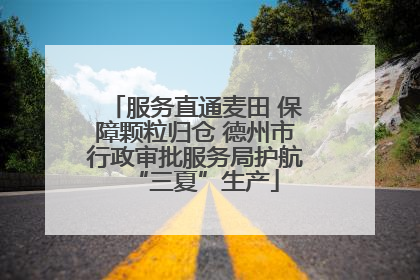 服务直通麦田 保障颗粒归仓 德州市行政审批服务局护航“三夏”生产