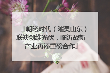 朝曦时代（曜灵山东）联袂创维光伏，临沂战新产业再添重磅合作