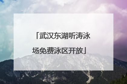 武汉东湖听涛泳场免费泳区开放