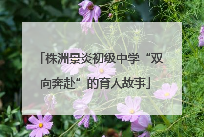 株洲景炎初级中学“双向奔赴”的育人故事