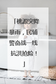 桃源突降暴雨，民辅警奋战一线抗洪抢险！