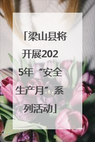 梁山县将开展2025年“安全生产月”系列活动