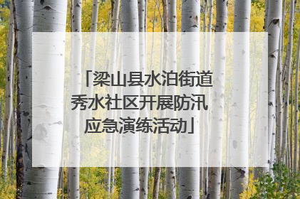 梁山县水泊街道秀水社区开展防汛应急演练活动