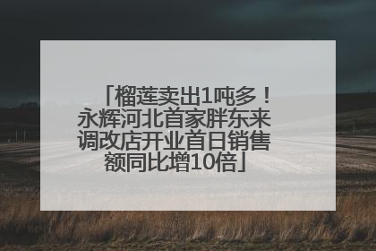 榴莲卖出1吨多！永辉河北首家胖东来调改店开业首日销售额同比增10倍