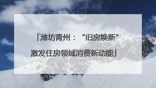 潍坊青州：“旧房焕新”激发住房领域消费新动能