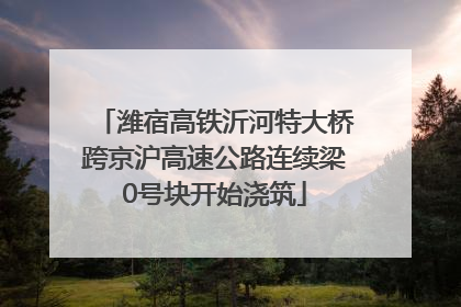 潍宿高铁沂河特大桥跨京沪高速公路连续梁0号块开始浇筑