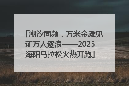 潮汐同频，万米金滩见证万人逐浪——2025海阳马拉松火热开跑