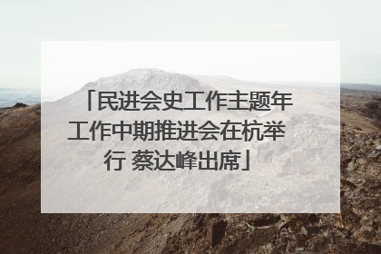 民进会史工作主题年工作中期推进会在杭举行 蔡达峰出席