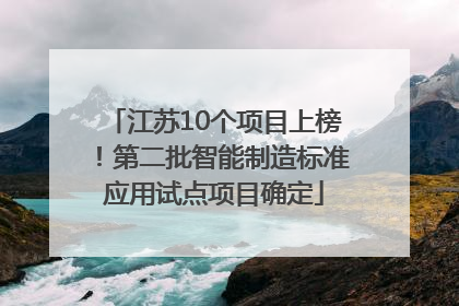 江苏10个项目上榜！第二批智能制造标准应用试点项目确定