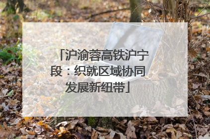沪渝蓉高铁沪宁段：织就区域协同发展新纽带