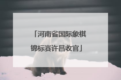 河南省国际象棋锦标赛许昌收官