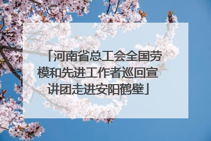 河南省总工会全国劳模和先进工作者巡回宣讲团走进安阳鹤壁