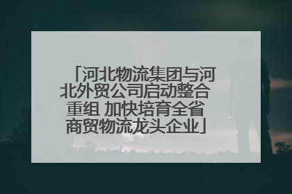 河北物流集团与河北外贸公司启动整合重组 加快培育全省商贸物流龙头企业