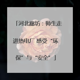 河北廊坊：师生走进热电厂 感受“环保”与“安全”