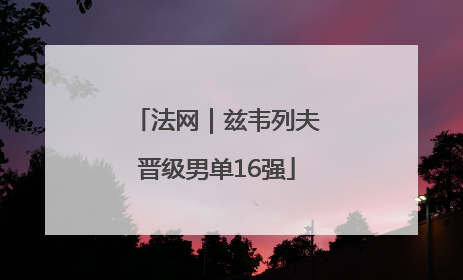 法网｜兹韦列夫晋级男单16强