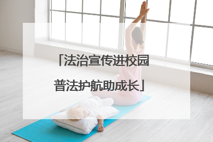 法治宣传进校园 普法护航助成长