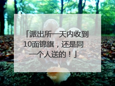 派出所一天内收到10面锦旗，还是同一个人送的！